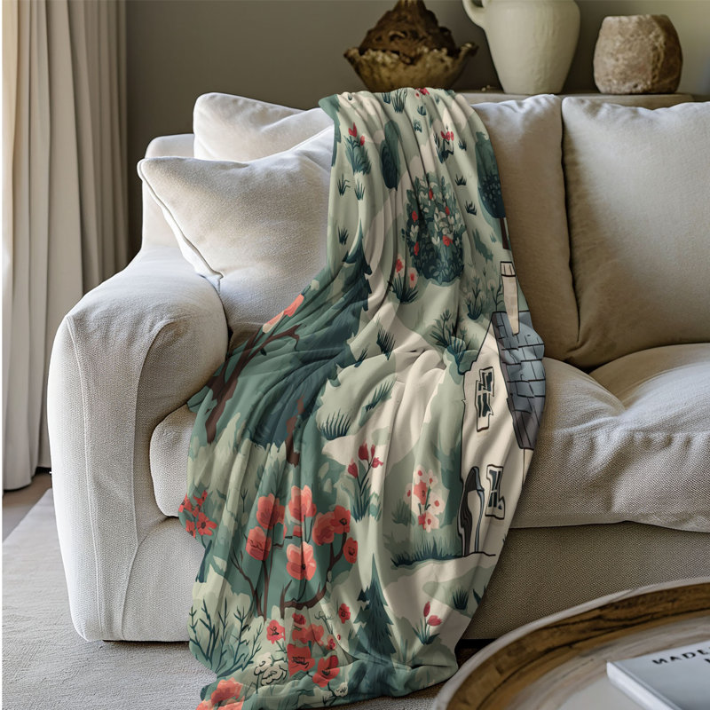 Couverture campagne 1 pièce Sherpa Bla, L 60 po x L 80 po
