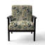 Fauteuil d'appoint rembourré bohème et éclectique Tranquil Leaves III