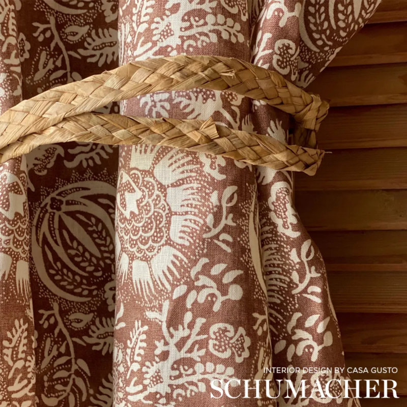 Pomegranate Print Fabric, Russet