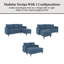 Canapé modulaire avec méridienne Chineta-2096482913