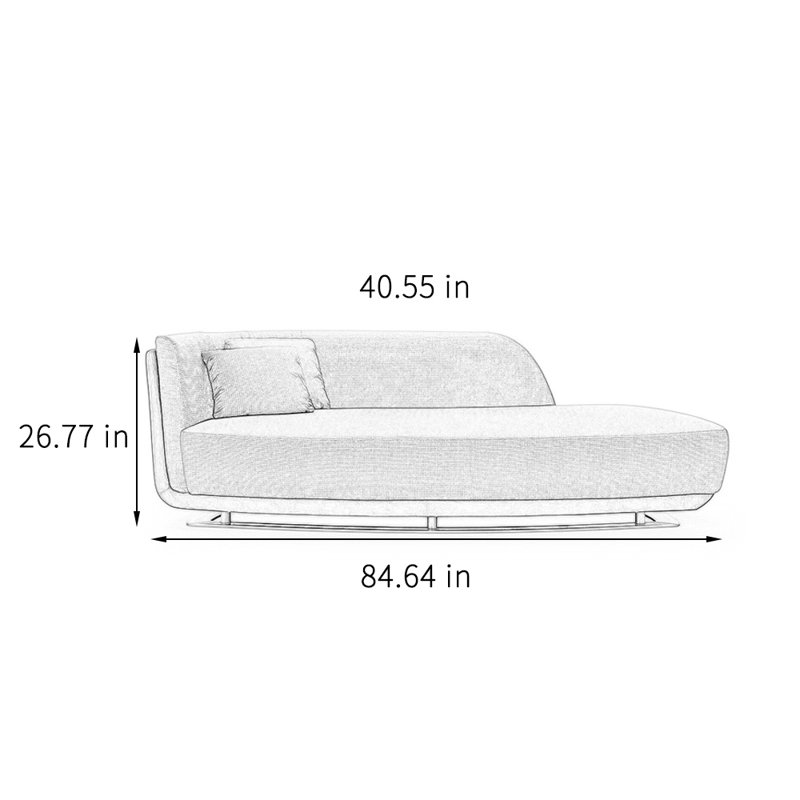 Creative comfortable simple casual chaise lounge, Left Hand Facing