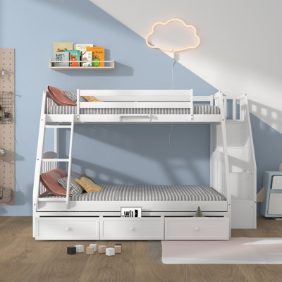 Ignatuis Kids Twin Over Full Bunk Bed