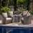 Paxson 5 Piece Rattan Multiple Chair Seating Group with Cushions