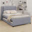 Lit plateforme tapissier avec lit gigogne-413692911