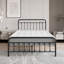 Structure de lit plateforme en métal, tête de lit / pied de lit de style victorien / rangement sous le lit / pas de sommier nécessaire / double-1998522381-1998522382