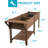 Wooden Elevated Planter With Storage Shelf, Slide Table