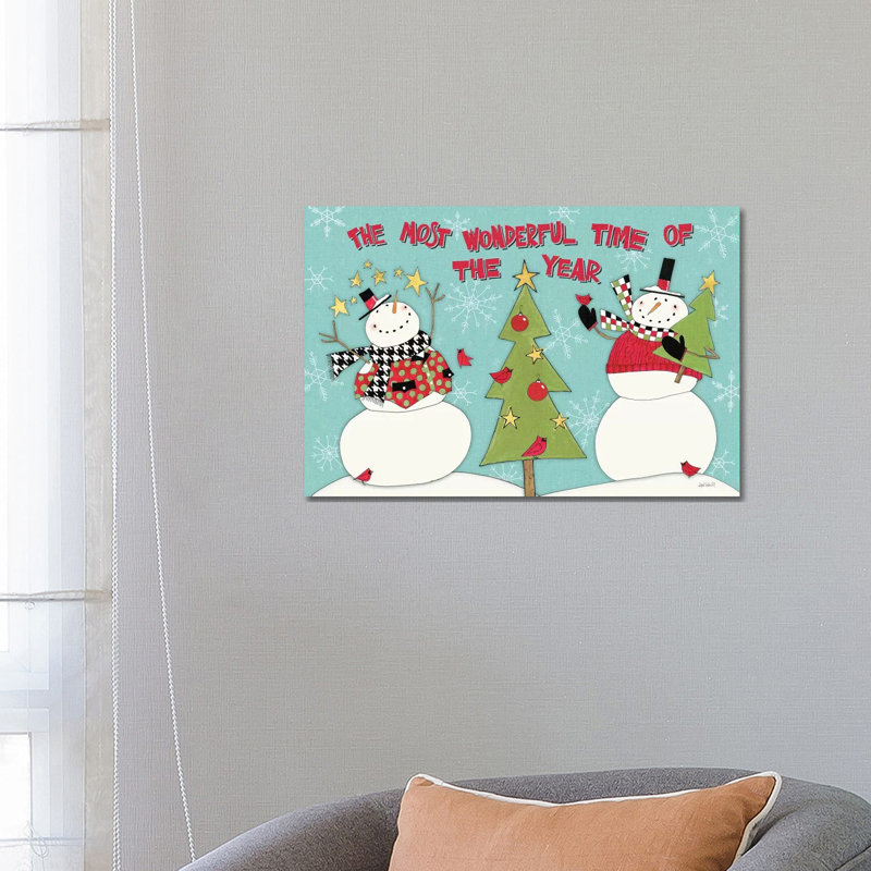 Snowman Sentiments I 1 Piece Wrapped Canvas Wall Art, 66.04 cm H x 45.72 cm W