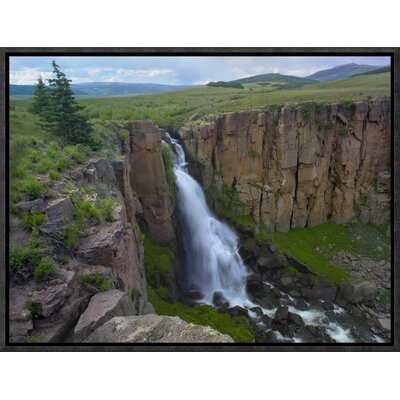 North Clear Creek Waterfall Cascading Down Cliff, Colorado by Tim Fitzharris Framed Photographic Print on Canvas -  Global Gallery, GCF-396493-1216-175