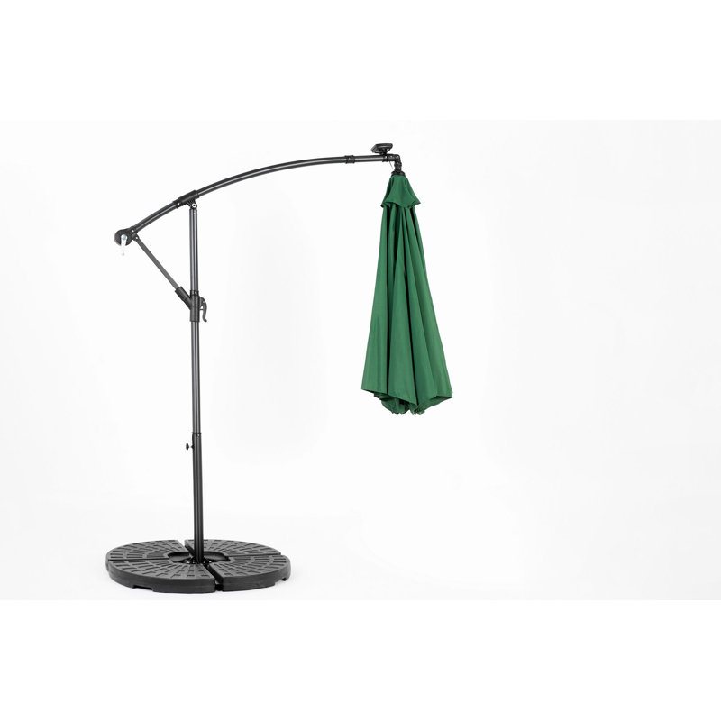 Parasol de marché à DEL 10 pi, Vert foncé