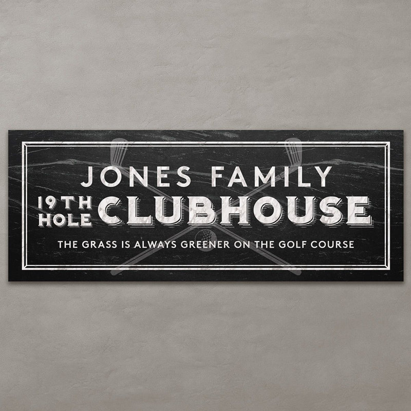 19Th Hole Clubhouse Custom Golf Signs - Golf Club Sign Wall Décor, Yes