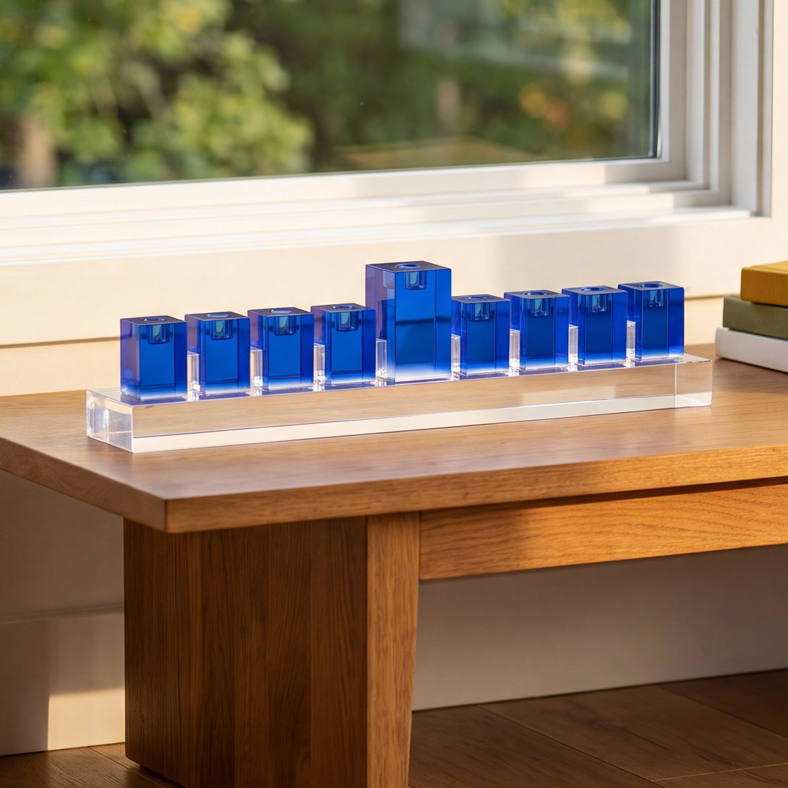 Menorah, Blue