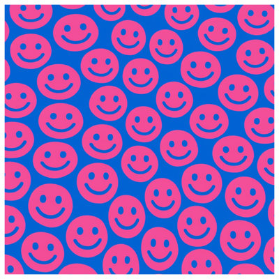 Housses de couette roses à visage souriant