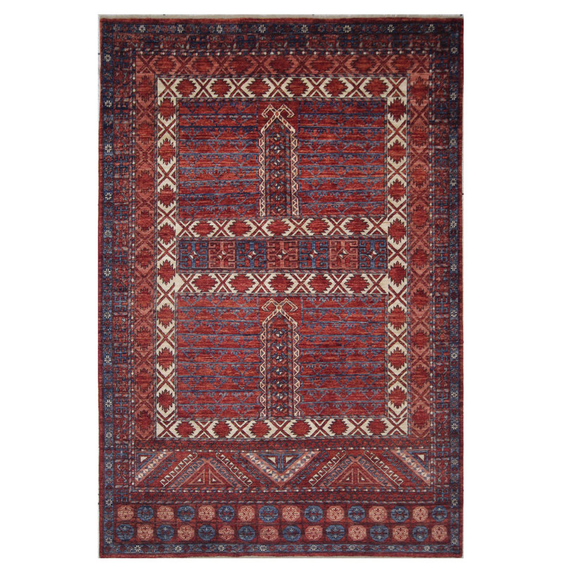 One-of-a-Kind 6' x 8'11" Hand Knotted Area Rug