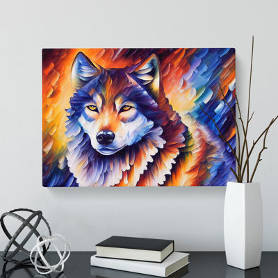 Wolf Painting Vol.4 Abstract - Wrapped Canvas