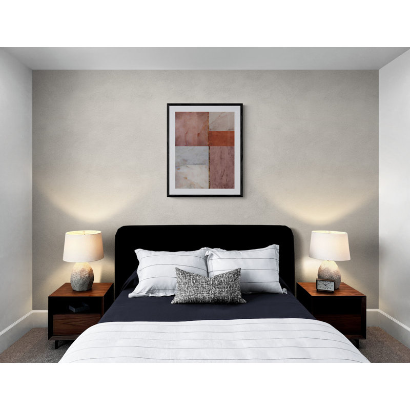 Marbled Geometric Print by Angel Estevez, White Mat, 24" H x 30" W
