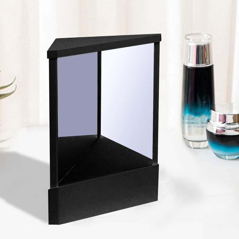 Miroir de maquillage non-inverseur Precision True Image, 6.69" H x 5.51" W x 5.51" D, Noir, noir, noir, noir