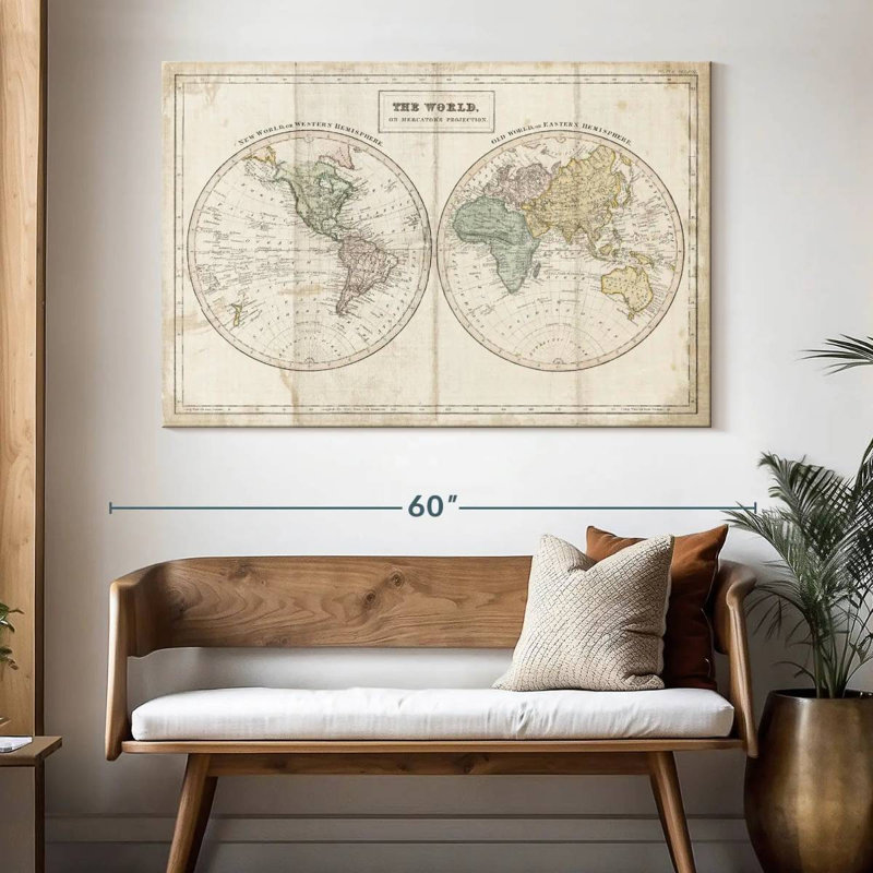Aliaz Old World Eastern Western Linen I, H 34 po x l 51 po