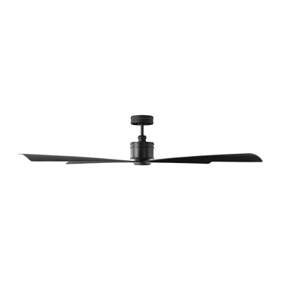 Visual Comfort Fan Launceton 72 Indoor Ceiling Fan with Light Grey Weathered Oak ABS blades and Handheld Remote