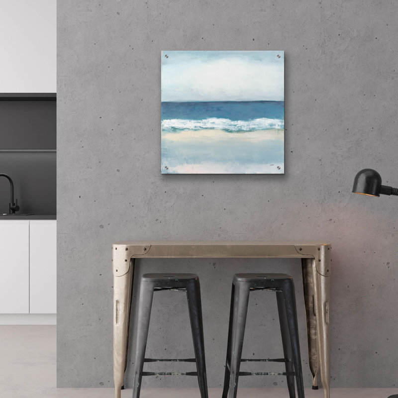 Epic Art 'Calming Coast' by Julia Purinton Acrylic Glass Wall Art, 24" H x 24" W
