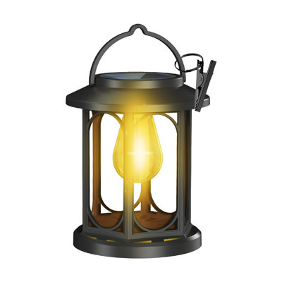 Solar Garden Light Solar Powered Courtyard Light Outdoor 28LED Flame Lantern Hollow Out Light Waterproof Wall Light Floor Mounted Projection