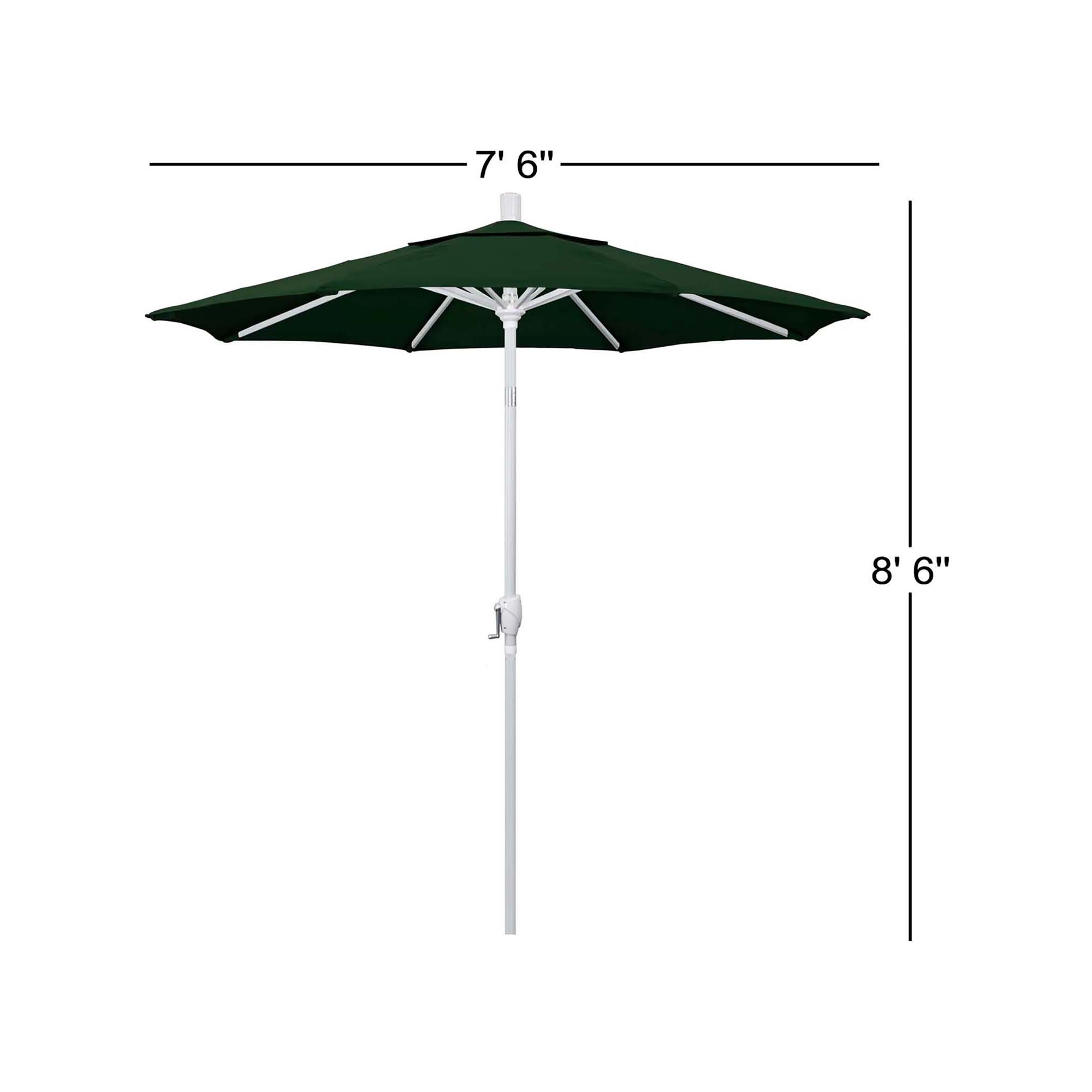 Wallach 90'' Outdoor Umbrella, Hunter Green Performance