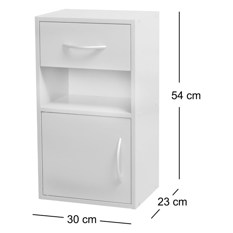 Baraa 30cm W Manufactured Wood Bedside Table, Oak, Set of 2