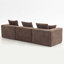 Canapé modulaire surdimensionné à assise profonde, canapé modulaire entièrement en mousse 3 pièces en tissu texturé doux, assemblage sans outil, profil bas convenant aux appartements, 111 po x 37 po x 23,6 po-617163003