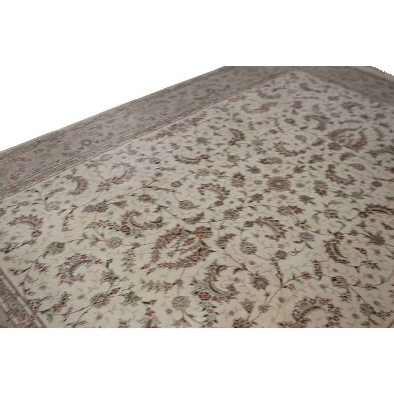 Handmade Silk and Wool Area Rug
