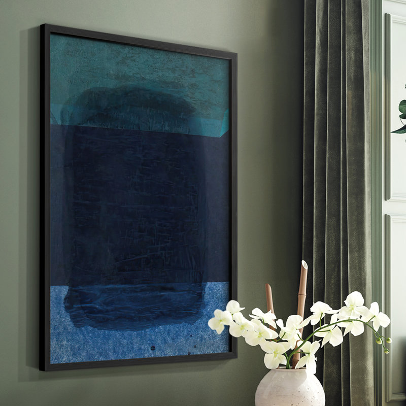 Souvenir de Rothko II, reproduction encadrée - bois massif, Noir, H 28 po x l 22 po