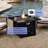 50,000 Auto - Ignition Fire Pit Table, 32 Inch Square, Propane Gas, , Textured Tabletop, Good For Outdoor Socializing Square Table With Waterproof Cover, Metal And Tile , Great Backyard Entertaining