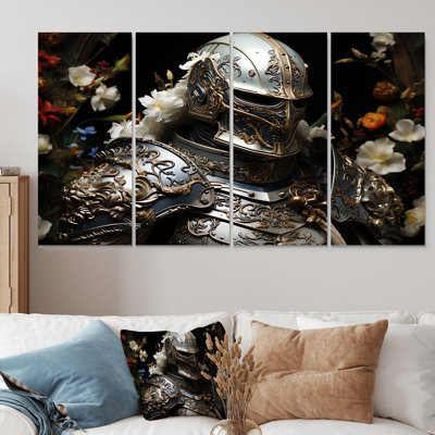 Mediaval Knights Armor - Military 4 Piece Wall Art Set