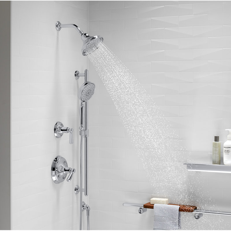 , 1.75 gpm Bancroft 1.75 gpm Multifunction Showerhead with Katalyst Air-Induction Technology, Vibrant Polished Brass