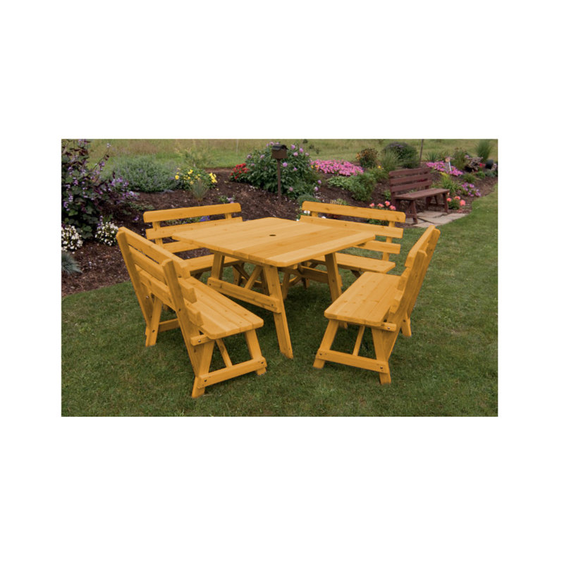 Table de pique-nique 43 personnes Bermondsey, Teinture naturelle