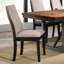 Chaises de salle à manger taupe et revêtues de tissu d'ameublement - Élégante et pratique pour la chambre et la chaise de 2 meubles rustiques