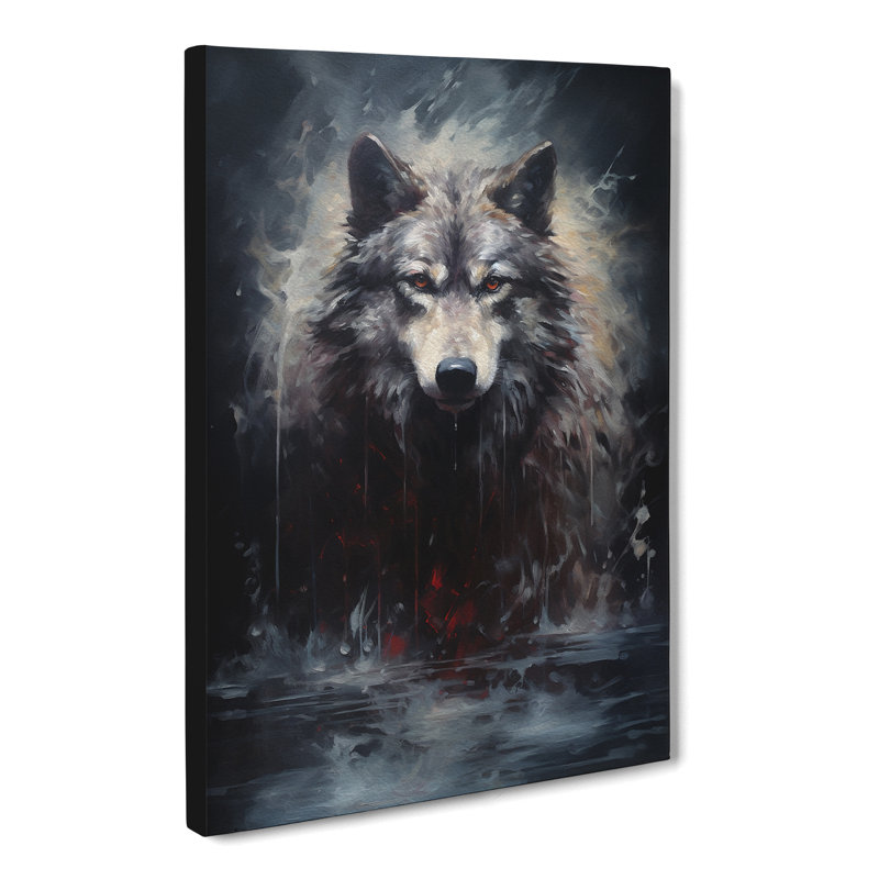 Wolf Contemporary No.3 - Wrapped Canvas Print, 60cm H x 40cm W x 3cm D