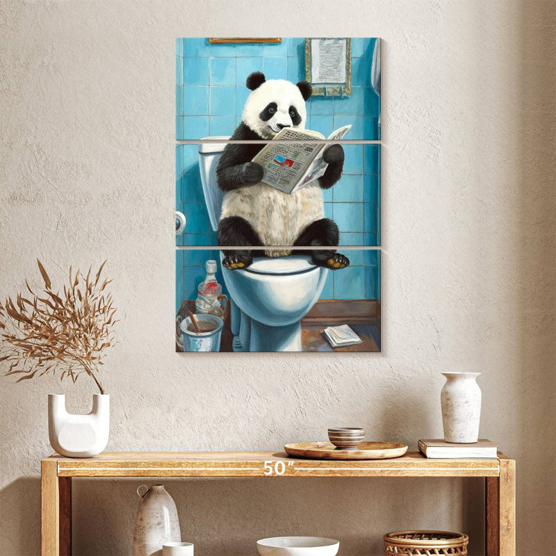 Ketti panda sur une toilette, H 38 po x l 24 po