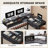 L Shaped Standing Desk With Drawers, Shelf, Adjustable Gaming Table For Home, Office, Gamer-320722746-320722724