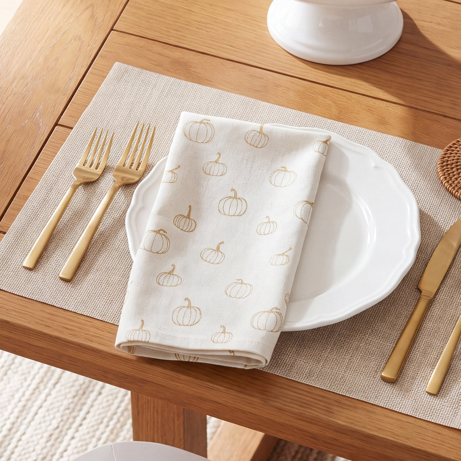 Maryjoan Cotton Napkin, Mustard Yellow