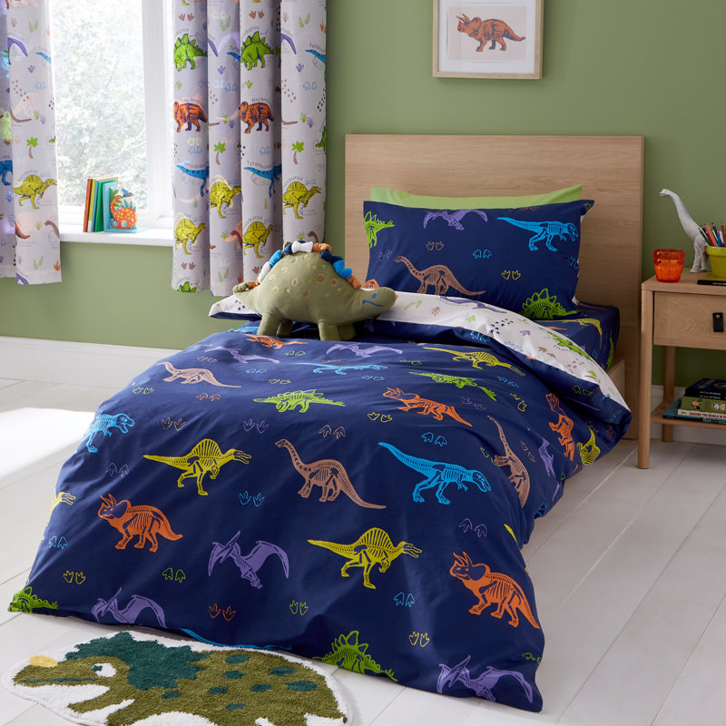 Prehistoric Dinosaurs Duvet Cover Set, Double - 2 Pillowcase