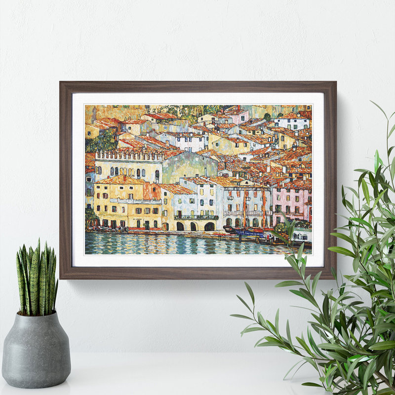 Malcena at the Gardasee by Gustav Klimt - Framed Print, 48cm H x 65cm W x 2cm D, Walnut Framed