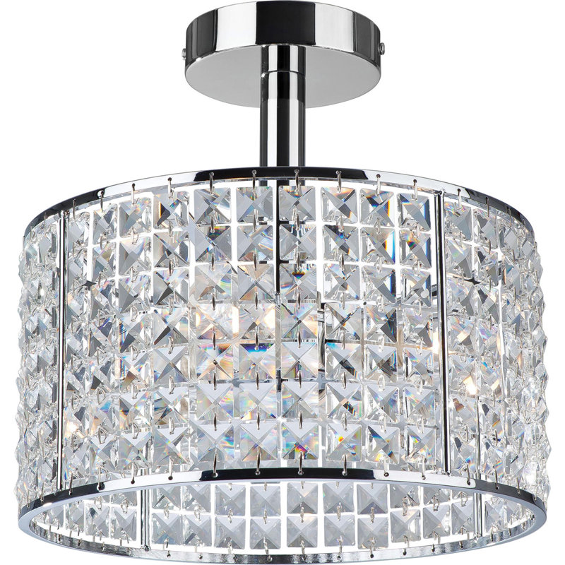 Pearl Crystal Semi Flush Mount