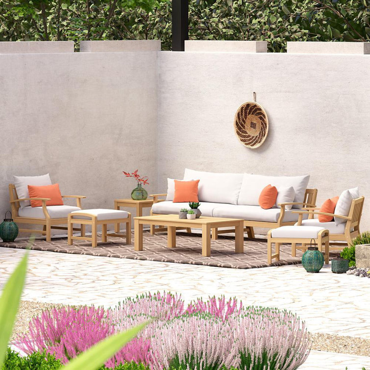 Paulet Acacia 7 - Person Patio Conversation Sets with Cushions
