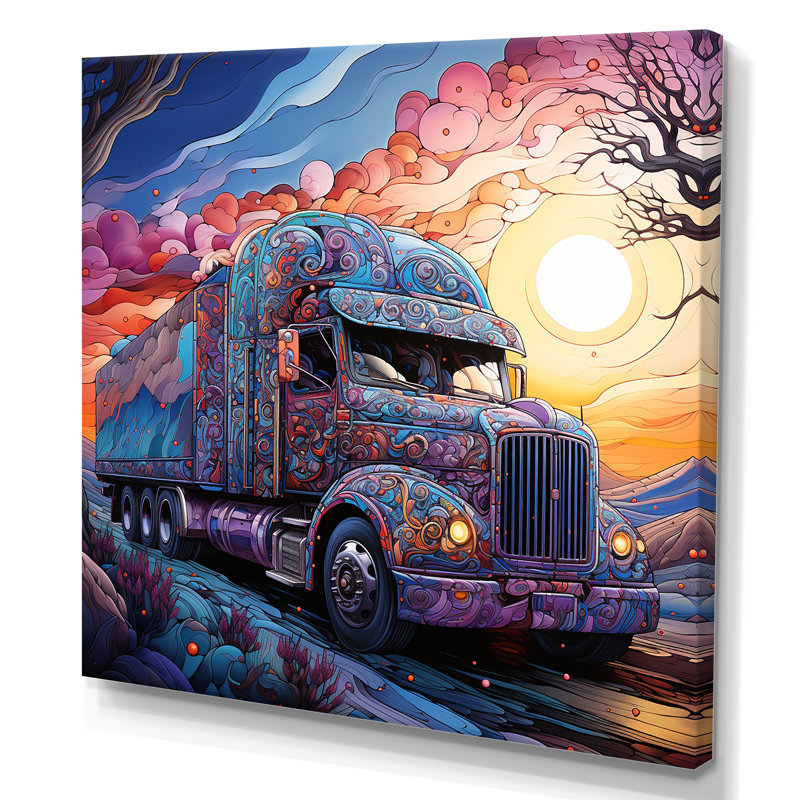 Fantasy Truck Adventure I, Toile tendue, H 36 po x l 36 po x P 1,5 po