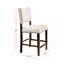 Ensemble de 2 chaises de salle à manger rembourrées en lin avec garniture cloutée