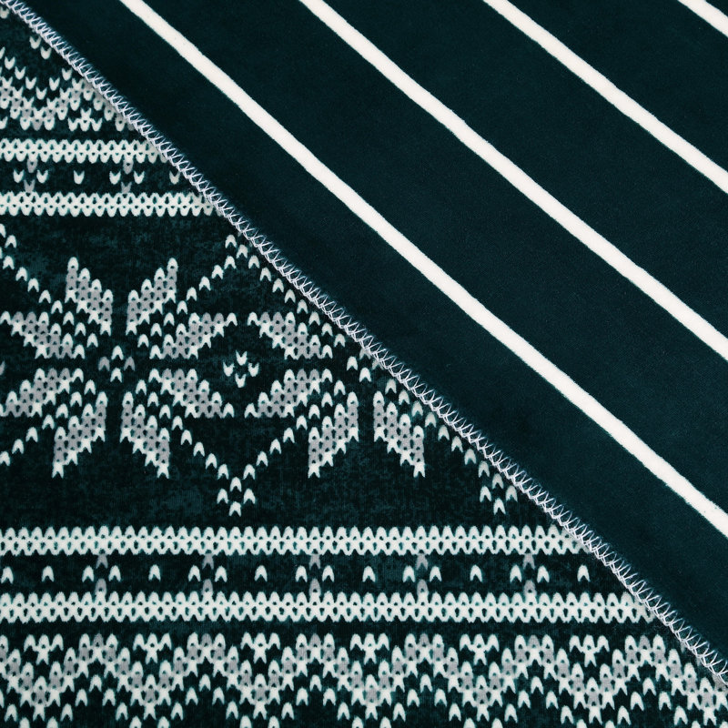 Jeté réversible Nautica Fairisle