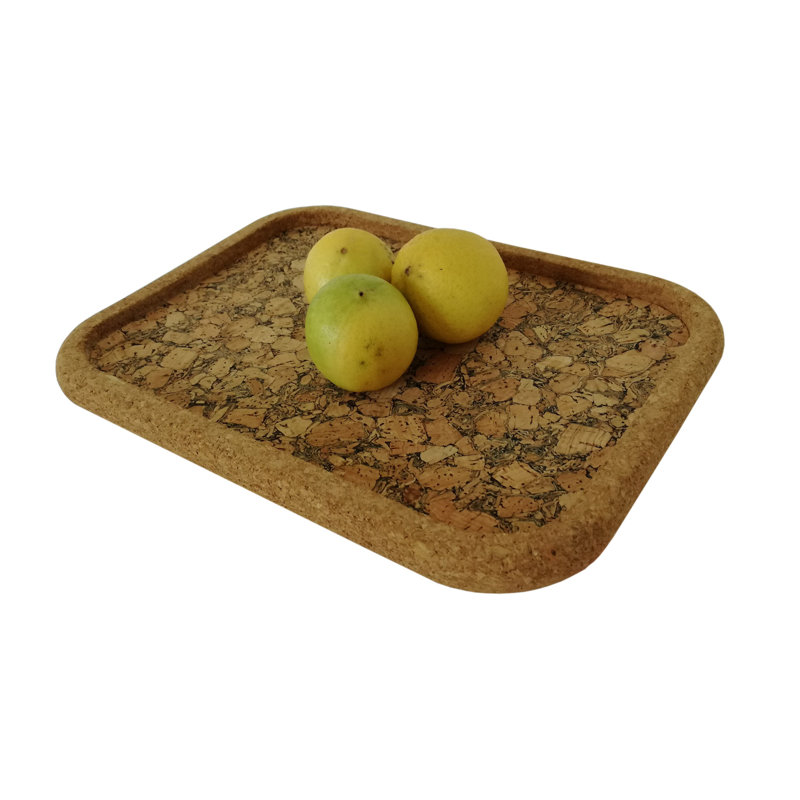 Plateau rectangulaire en liège 11,5 po x H 0,7 po x P 8,6 po