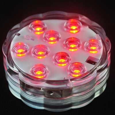 Lampe de projection de batterie à del 10 lumières submersible