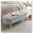 Ottoman Oval Storage Bench,Rubber Wood Legs-1222552663
