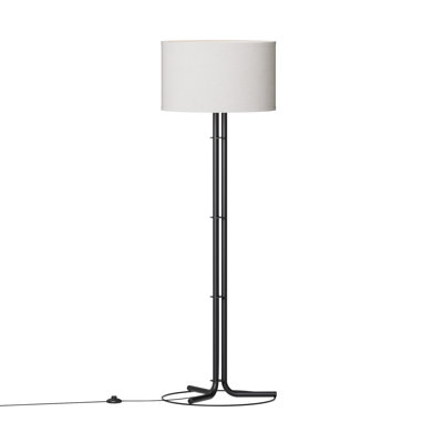 Classic Elegance 62" Floor Lamp with Cylindrical Shade - Warm Ambient Lighting