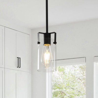 1-Light Modern Dimmable Cylinder Pendant Light